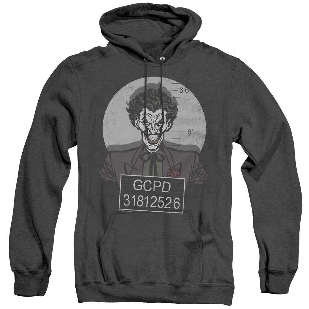 AN OFFCIALLY LICENSED BATMAN BUSTED! ADULT UNISEX HEATHER PULLOVER HOODIE BLACK