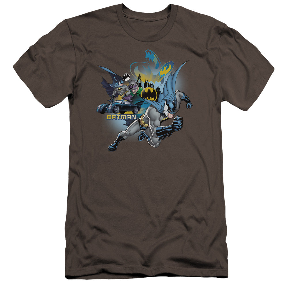 AN OFFCIALLY LICENSED BATMAN CALL OF DUTY MEN'S PREMIUM SLIM FIT T-SHIRT CHARCOAL