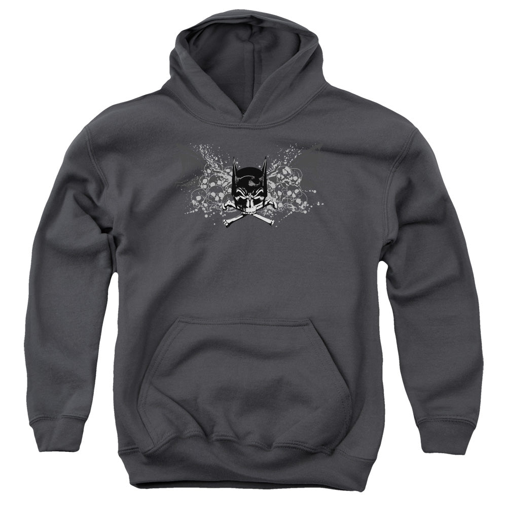 AN OFFCIALLY LICENSED BATMAN ILL OMEN YOUTH HOODIE CHARCOAL