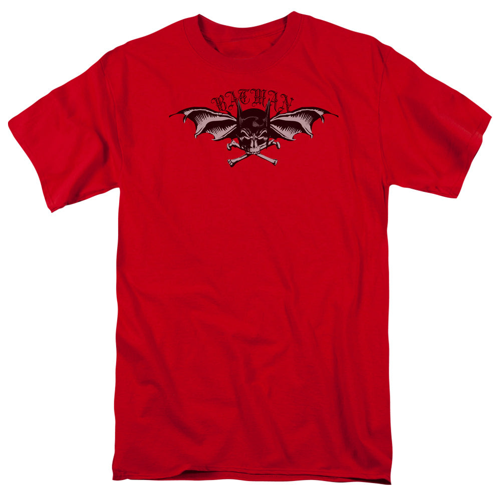 AN OFFCIALLY LICENSED BATMAN WINGS OF WRATH MEN'S REGULAR FIT T-SHIRT RED