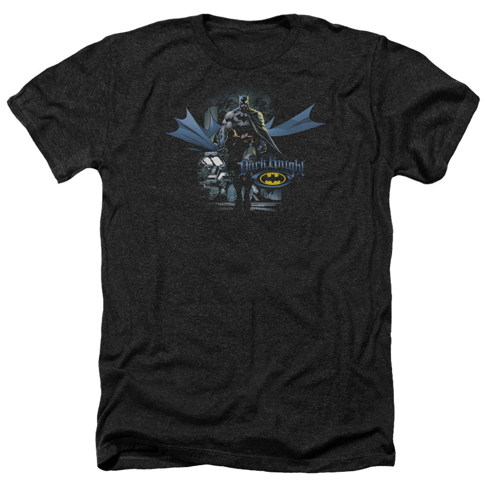 AN OFFCIALLY LICENSED BATMAN FROM THE DEPTHS MEN'S HEATHER T-SHIRT CHARCOAL