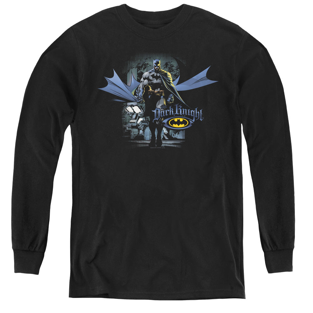 AN OFFCIALLY LICENSED BATMAN FROM THE DEPTHS YOUTH LONG SLEEVE T-SHIRT BLACK