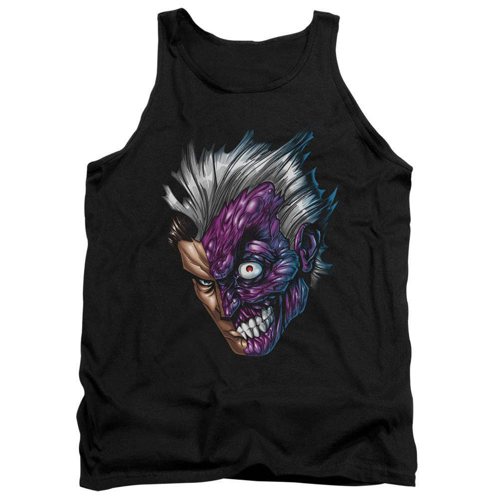 AN OFFCIALLY LICENSED BATMAN JUST FACE ADULT UNISEX TANK TOP BLACK
