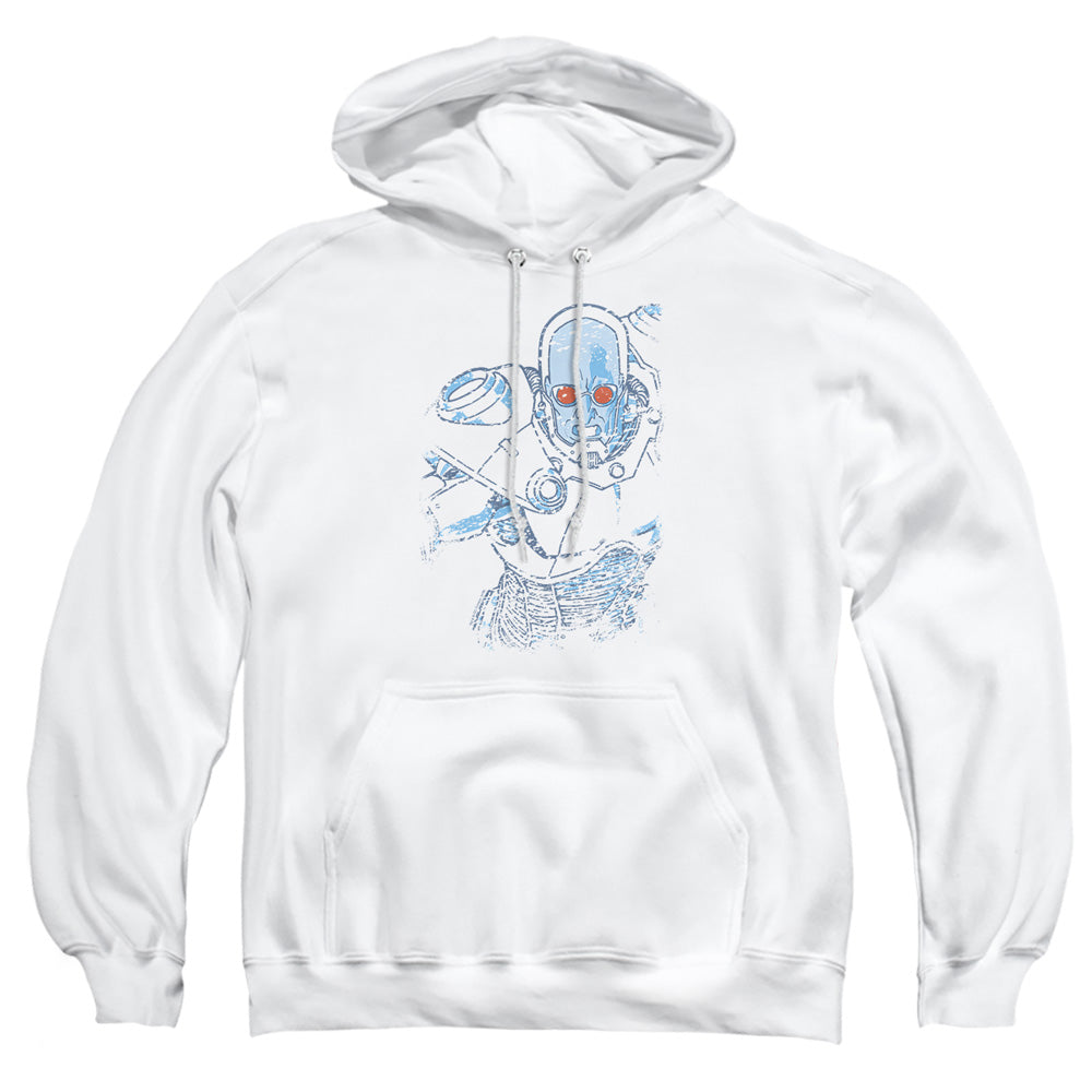 AN OFFCIALLY LICENSED BATMAN SNOWBLIND FREEZE ADULT UNISEX PULLOVER HOODIE WHITE