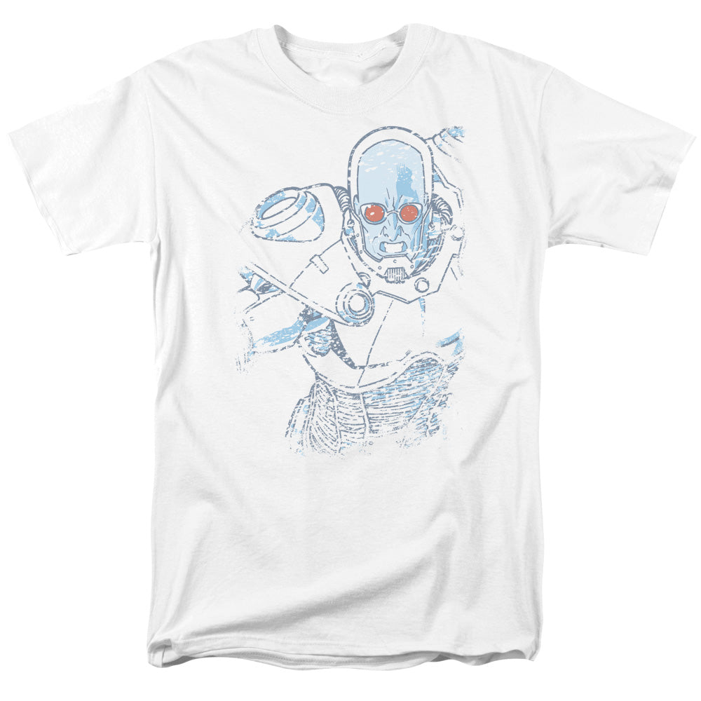 AN OFFCIALLY LICENSED BATMAN SNOWBLIND FREEZE MEN'S REGULAR FIT T-SHIRT WHITE