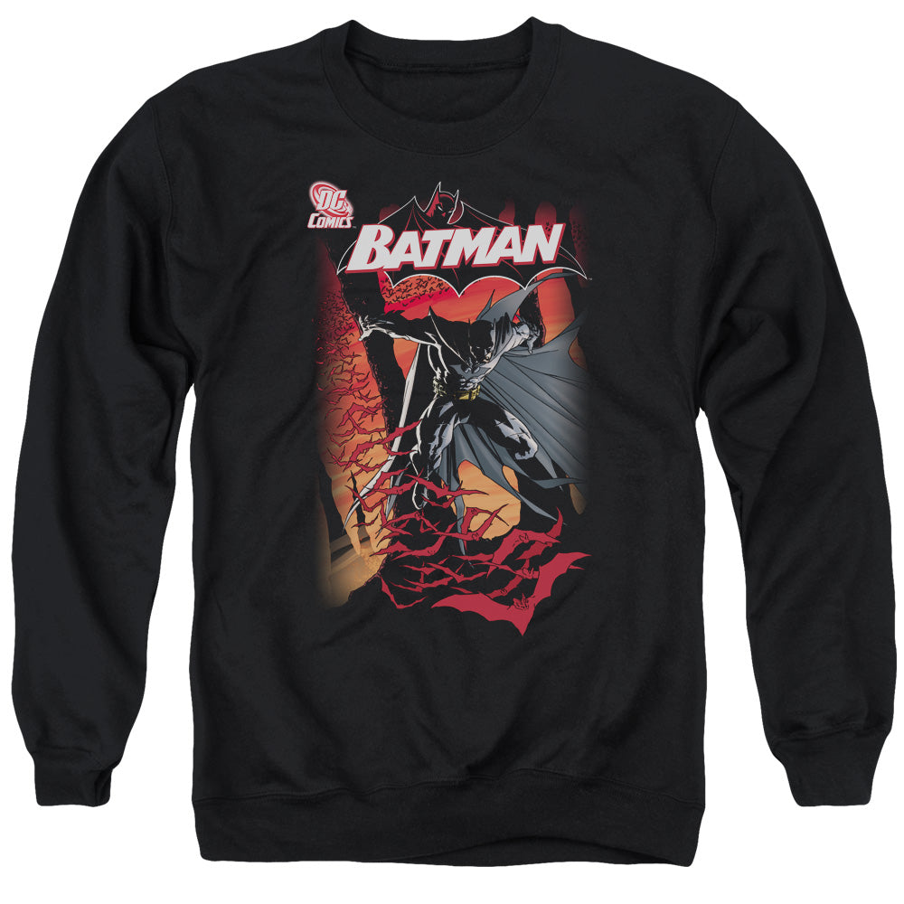 AN OFFCIALLY LICENSED BATMAN #655 COVER ADULT UNISEX CREWNECK SWEATSHIRT BLACK