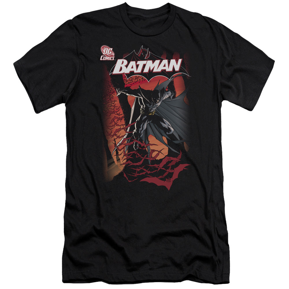 AN OFFCIALLY LICENSED BATMAN #655 COVER MEN'S PREMIUM SLIM FIT T-SHIRT BLACK