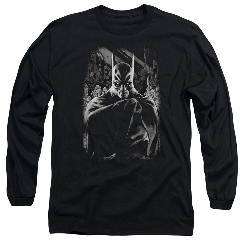 AN OFFCIALLY LICENSED BATMAN DETECTIVE 821 COVER MEN'S LONG SLEEVE T-SHIRT BLACK