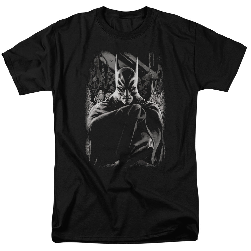 AN OFFCIALLY LICENSED BATMAN DETECTIVE 821 COVER MEN'S REGULAR FIT T-SHIRT BLACK