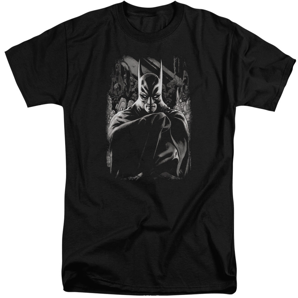 AN OFFCIALLY LICENSED BATMAN DETECTIVE 821 COVER MEN'S TALL FIT T-SHIRT BLACK