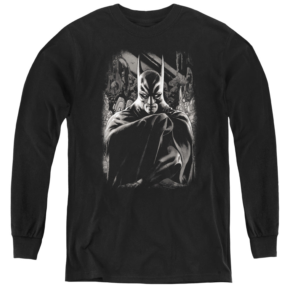 AN OFFCIALLY LICENSED BATMAN DETECTIVE 821 COVER YOUTH LONG SLEEVE T-SHIRT BLACK