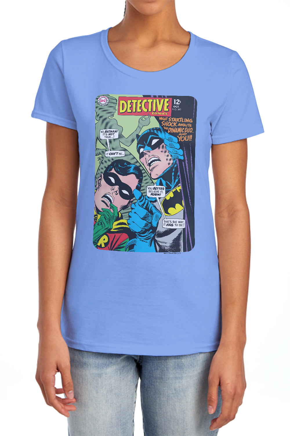 AN OFFCIALLY LICENSED BATMAN DETECTIVE #380 WOMEN'S REGULAR FIT T-SHIRT CHARCOAL