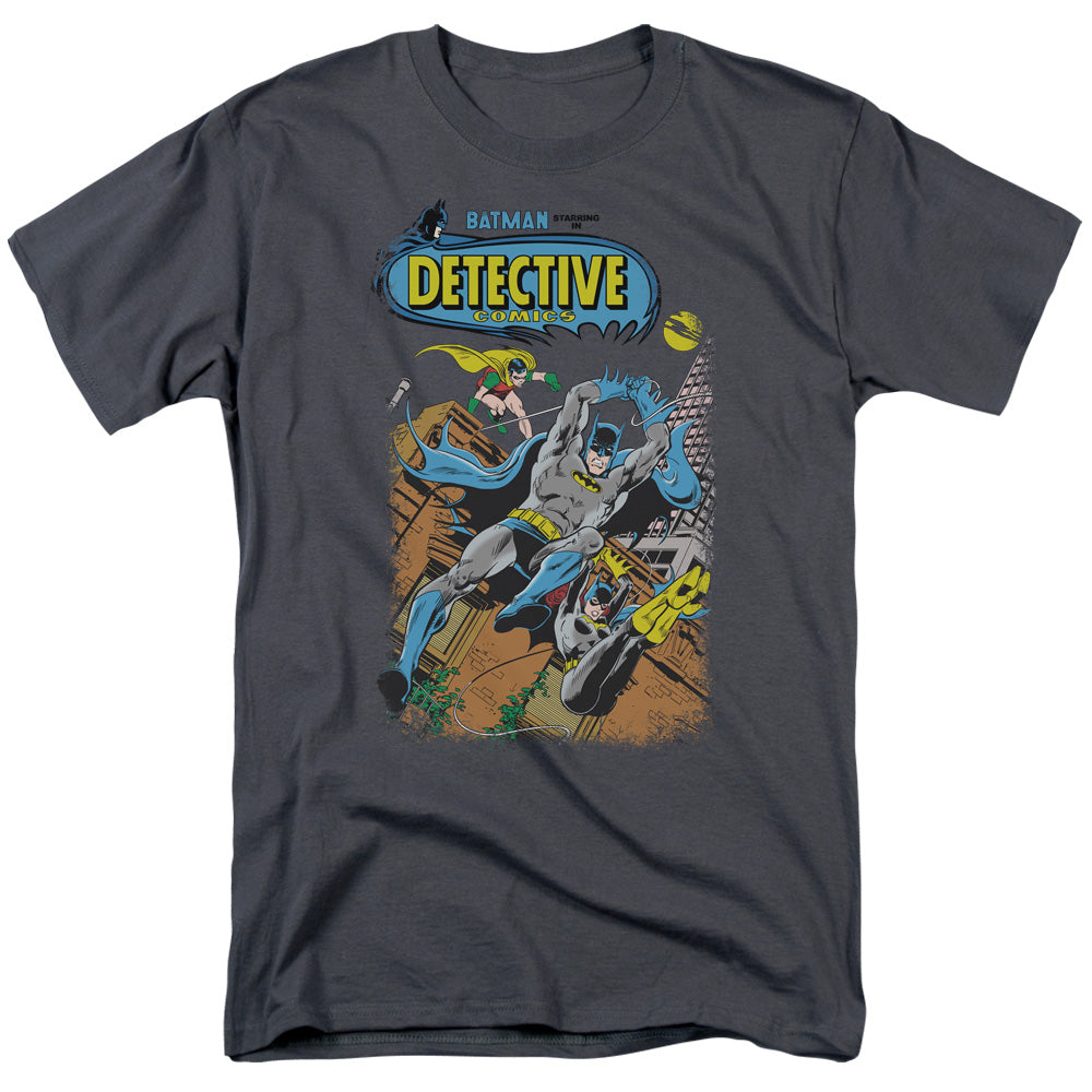 AN OFFCIALLY LICENSED BATMAN DETECTIVE #487 MEN'S REGULAR FIT T-SHIRT CHARCOAL