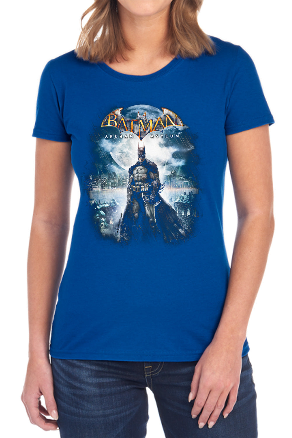 AN OFFCIALLY LICENSED BATMAN AA GAME COVER WOMEN'S REGULAR FIT T-SHIRT BLACK