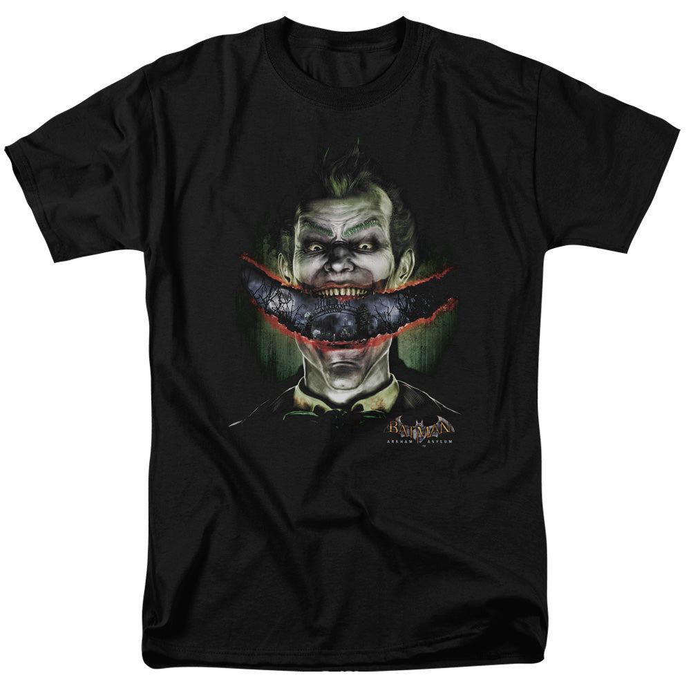 AN OFFCIALLY LICENSED BATMAN AA CRAZY LIPS MEN'S REGULAR FIT T-SHIRT BLACK