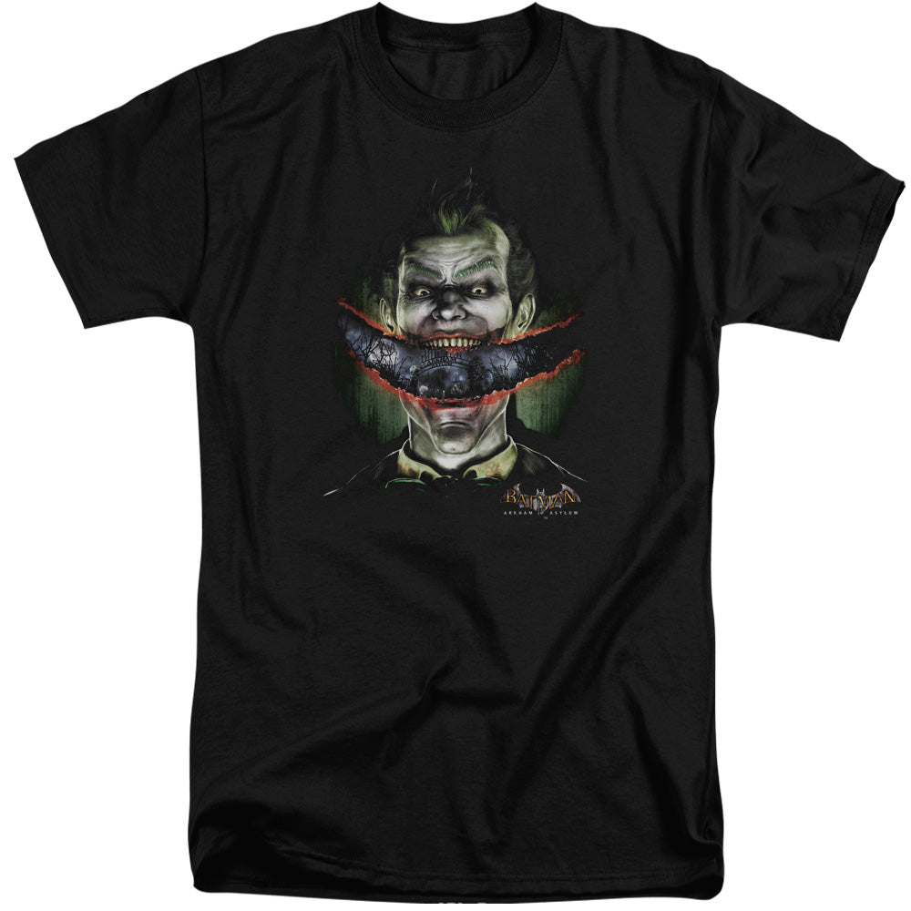AN OFFCIALLY LICENSED BATMAN AA CRAZY LIPS MEN'S TALL FIT T-SHIRT BLACK