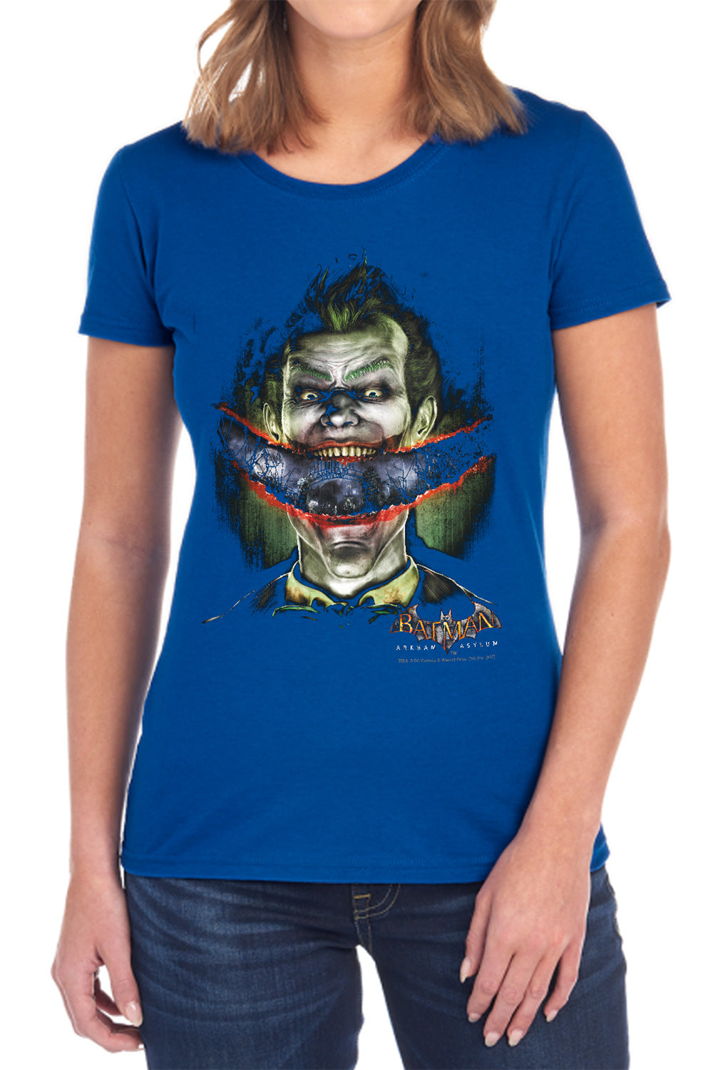 AN OFFCIALLY LICENSED BATMAN AA CRAZY LIPS WOMEN'S REGULAR FIT T-SHIRT BLACK
