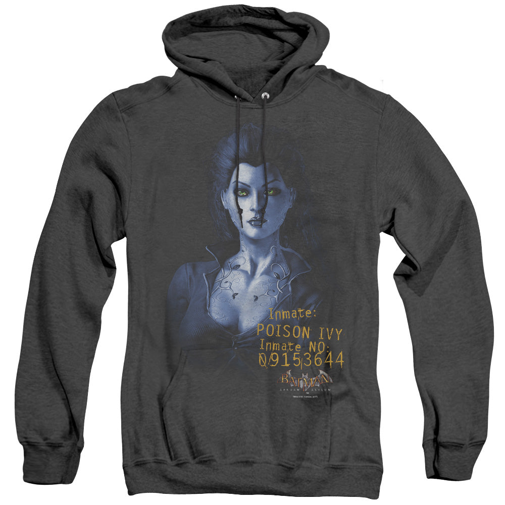 AN OFFCIALLY LICENSED BATMAN AA ARKHAM POISON IVY ADULT UNISEX HEATHER PULLOVER HOODIE BLACK