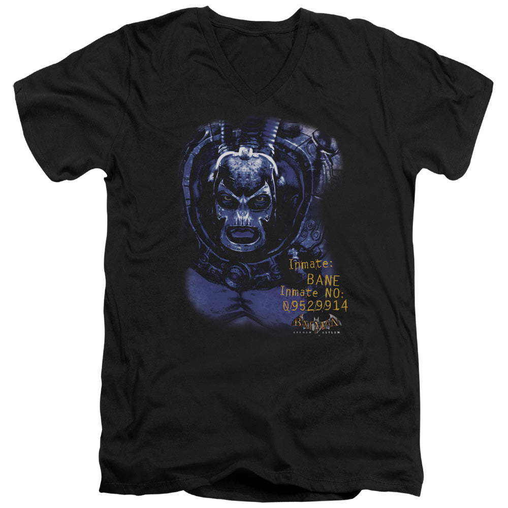 AN OFFCIALLY LICENSED BATMAN AA ARKHAM BANE MEN'S V-NECK T-SHIRT BLACK