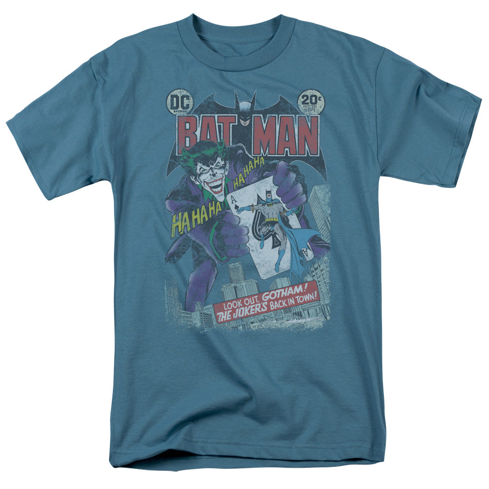 AN OFFCIALLY LICENSED BATMAN #251 DISTRESSED MEN'S REGULAR FIT T-SHIRT SLATE