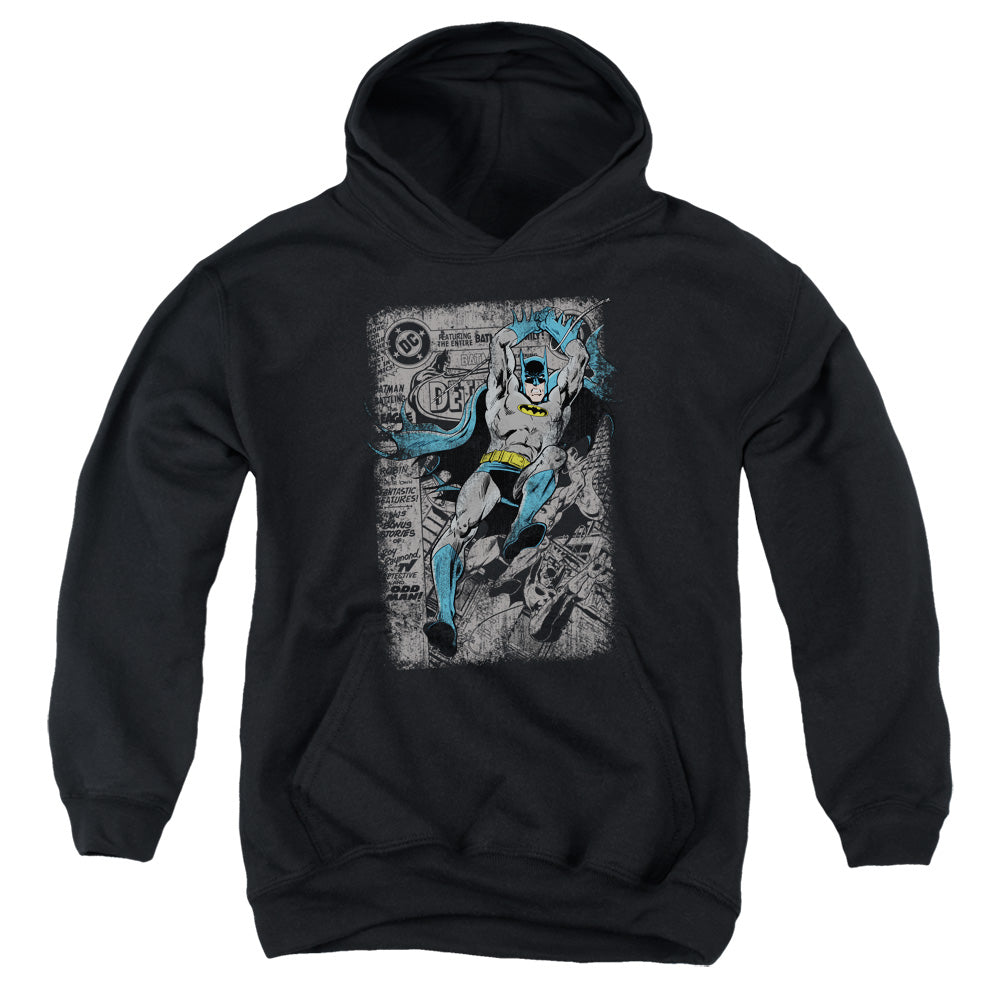 AN OFFCIALLY LICENSED BATMAN DETECTIVE #487 DISTRESS YOUTH HOODIE BLACK