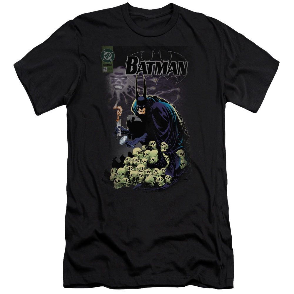 AN OFFCIALLY LICENSED BATMAN COVER #516 MEN'S PREMIUM SLIM FIT T-SHIRT BLACK