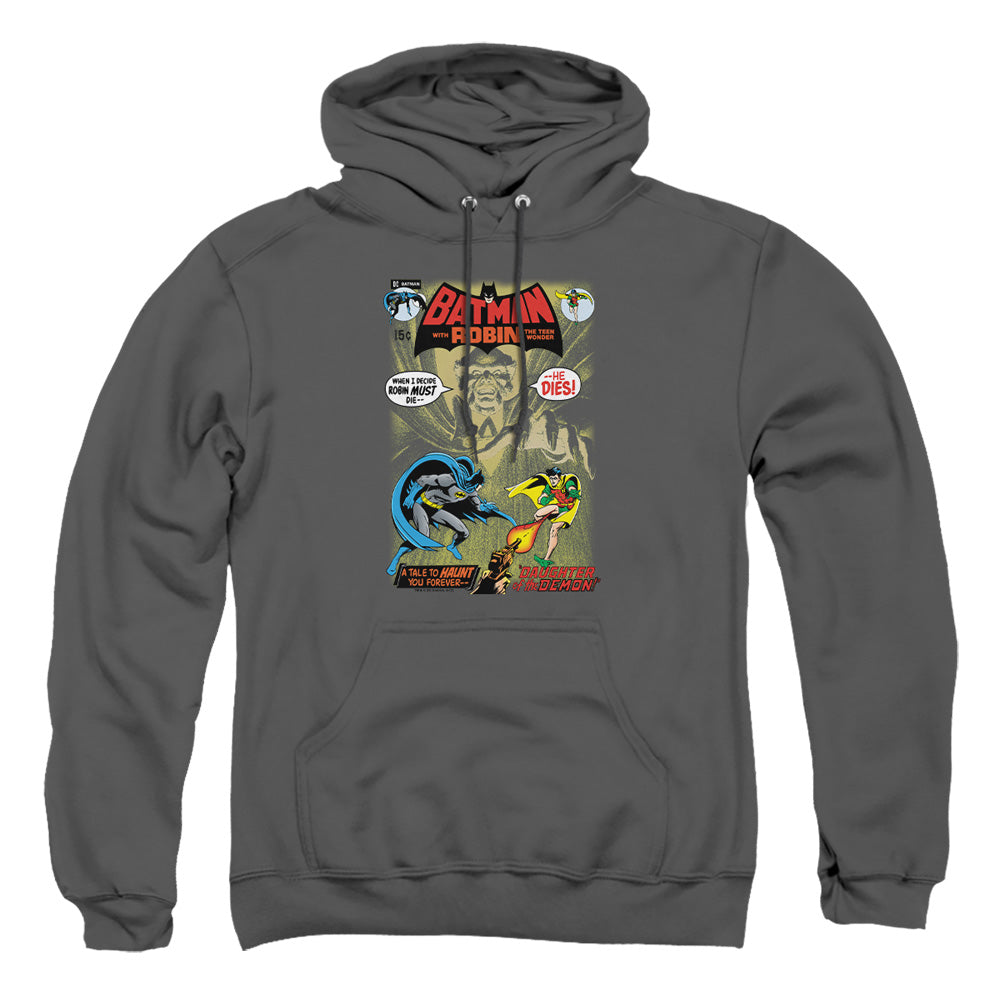 AN OFFCIALLY LICENSED BATMAN #232 COVER ADULT UNISEX PULLOVER HOODIE CHARCOAL