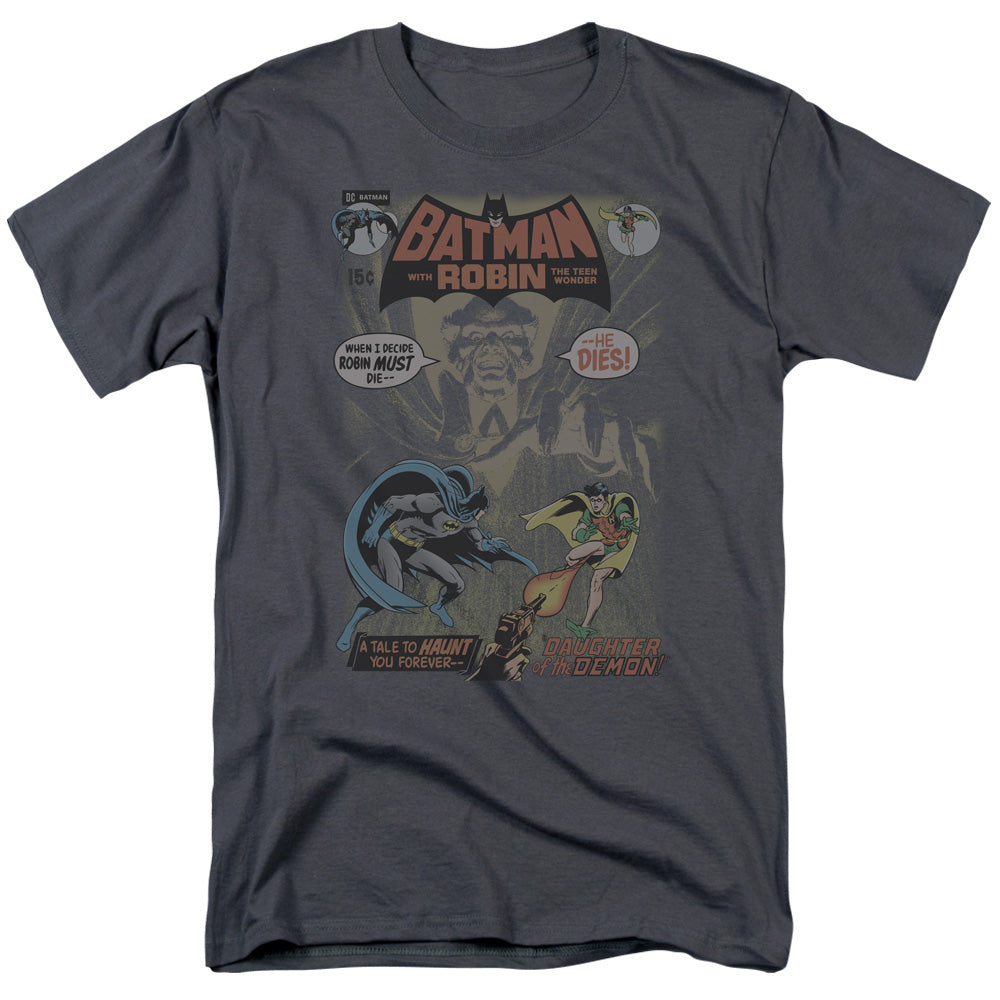 AN OFFCIALLY LICENSED BATMAN #232 COVER MEN'S REGULAR FIT T-SHIRT CHARCOAL