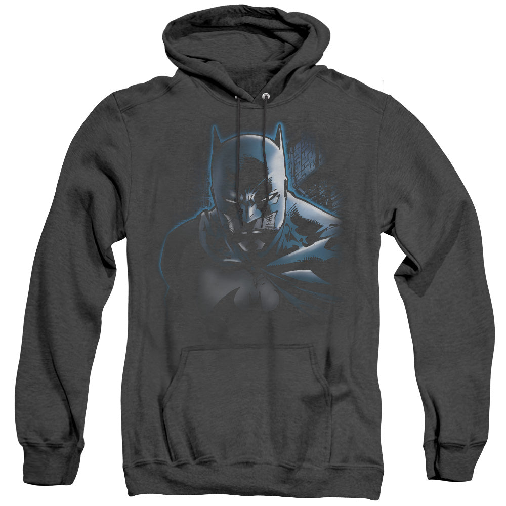AN OFFCIALLY LICENSED BATMAN DONT MESS WITH THE BAT ADULT UNISEX HEATHER PULLOVER HOODIE BLACK