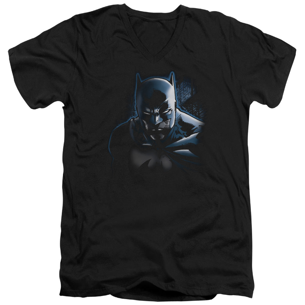AN OFFCIALLY LICENSED BATMAN DONT MESS WITH THE BAT MEN'S V-NECK T-SHIRT BLACK