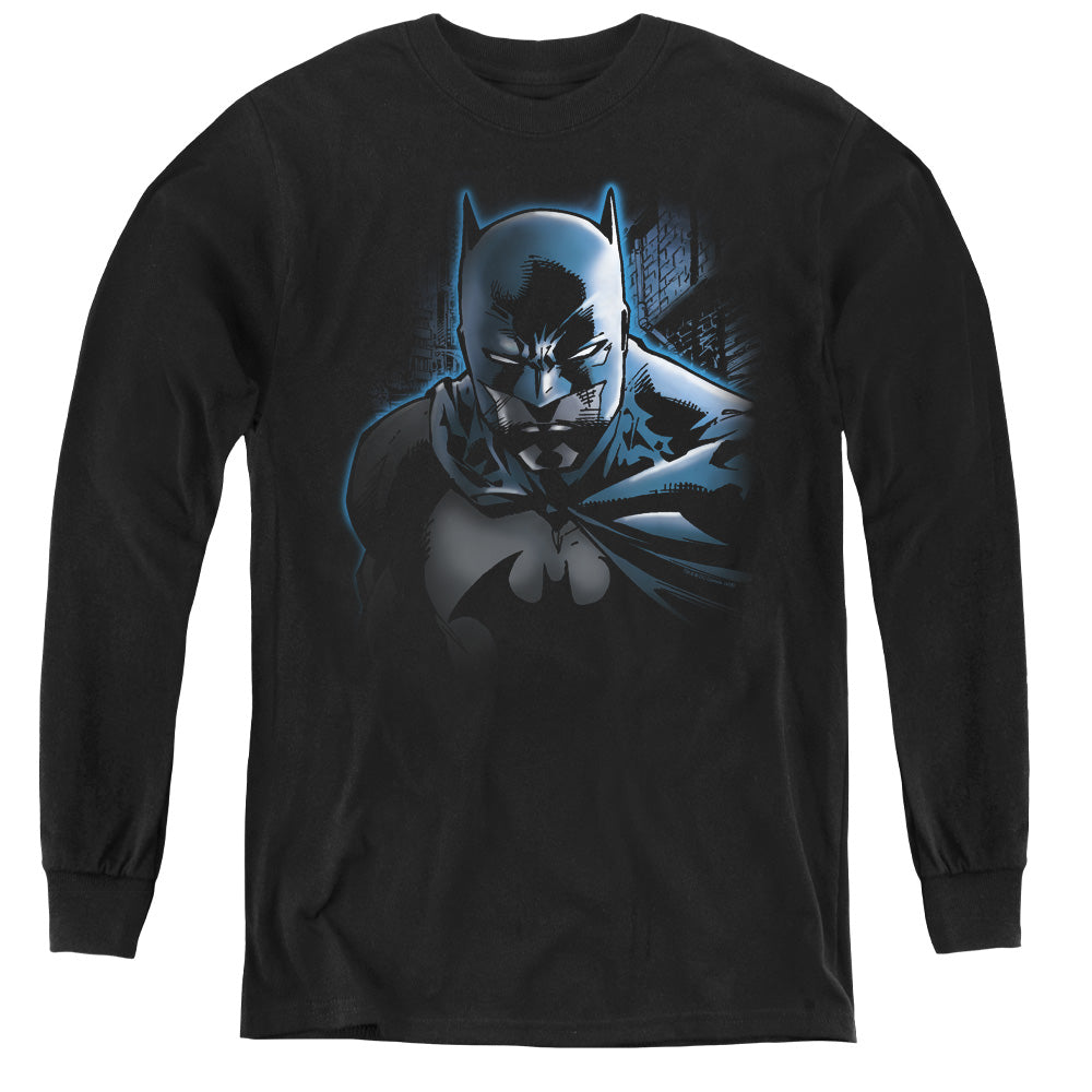 AN OFFCIALLY LICENSED BATMAN DONT MESS WITH THE BAT YOUTH LONG SLEEVE T-SHIRT BLACK