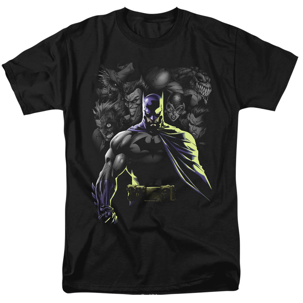 AN OFFCIALLY LICENSED BATMAN VILLAINS UNLEASHED MEN'S REGULAR FIT T-SHIRT BLACK