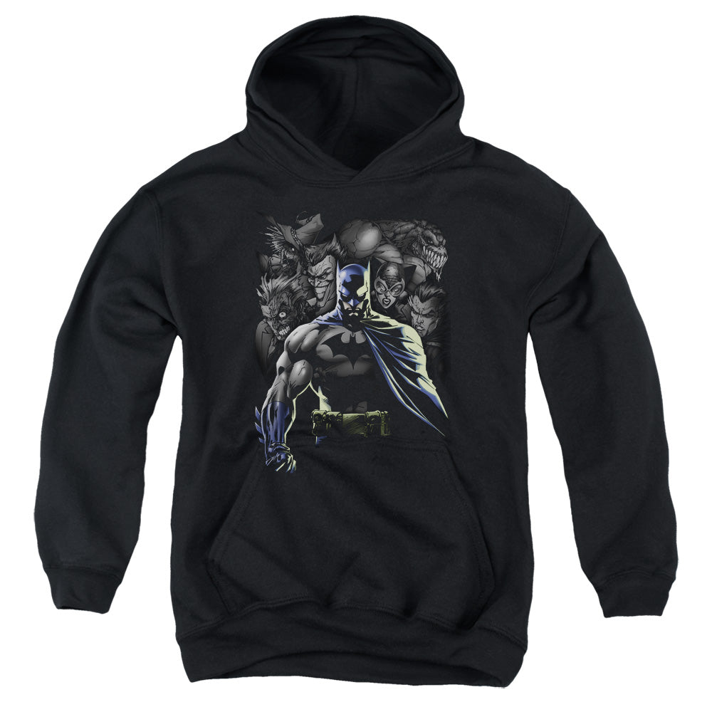 AN OFFCIALLY LICENSED BATMAN VILLAINS UNLEASHED YOUTH HOODIE BLACK
