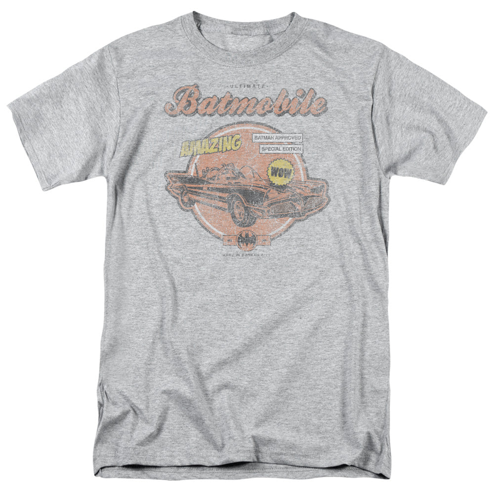 AN OFFCIALLY LICENSED BATMAN AMAZING BATMOBILE MEN'S REGULAR FIT T-SHIRT BLACK
