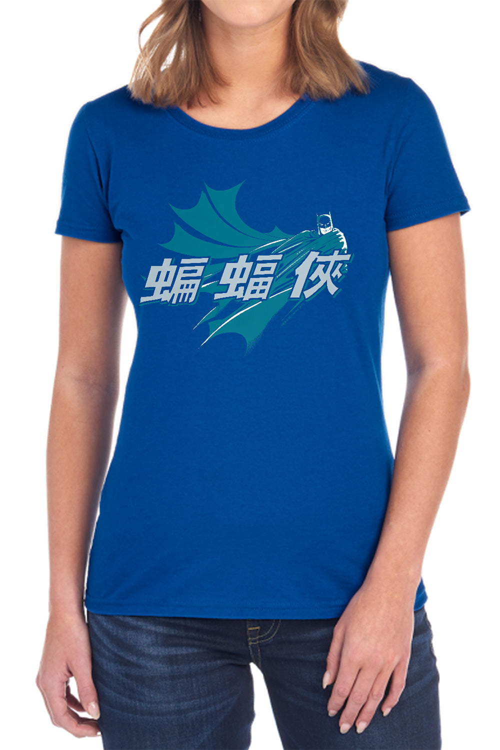 AN OFFCIALLY LICENSED BATMAN CHINESE BAT WOMEN'S REGULAR FIT T-SHIRT BLACK