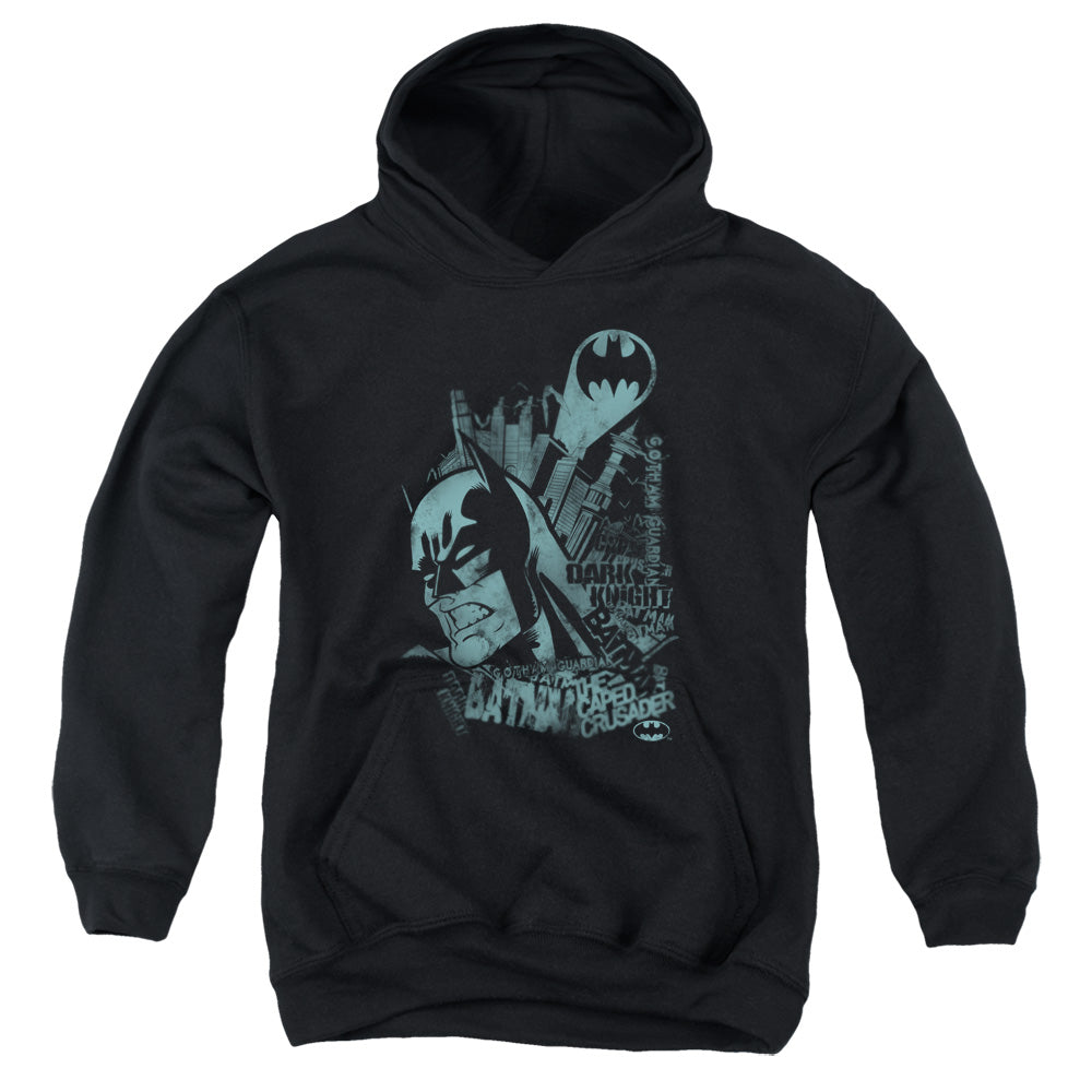 AN OFFCIALLY LICENSED BATMAN GRITTED TEETH YOUTH HOODIE BLACK