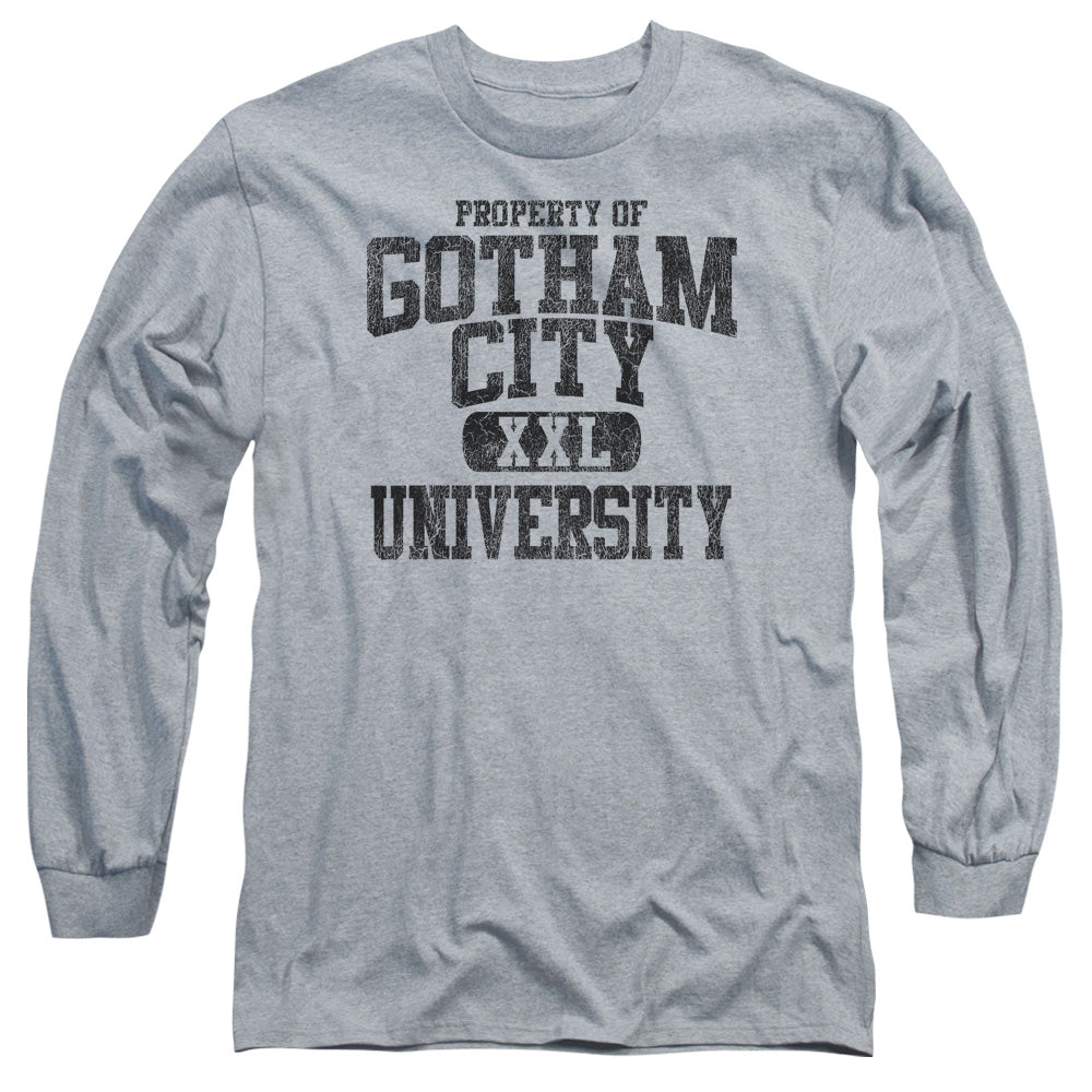 AN OFFCIALLY LICENSED BATMAN PROPERTY OF GCU MEN'S LONG SLEEVE T-SHIRT ATHLETIC HEATHER