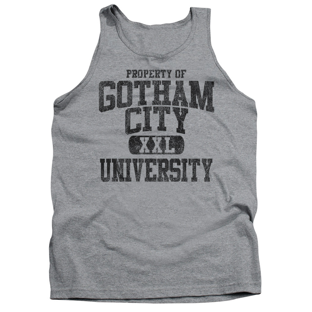 AN OFFCIALLY LICENSED BATMAN PROPERTY OF GCU ADULT UNISEX TANK TOP ATHLETIC HEATHER