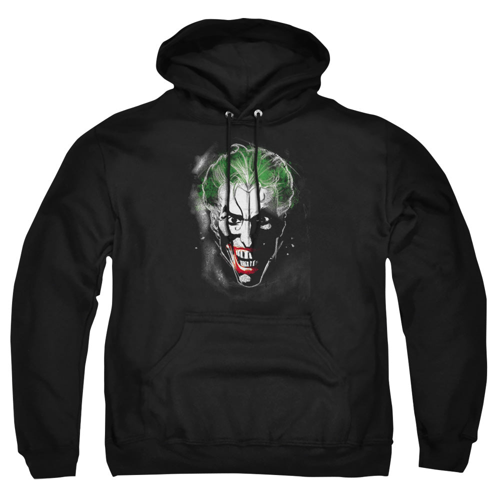AN OFFCIALLY LICENSED BATMAN FACE OF MADNESS ADULT UNISEX PULLOVER HOODIE BLACK