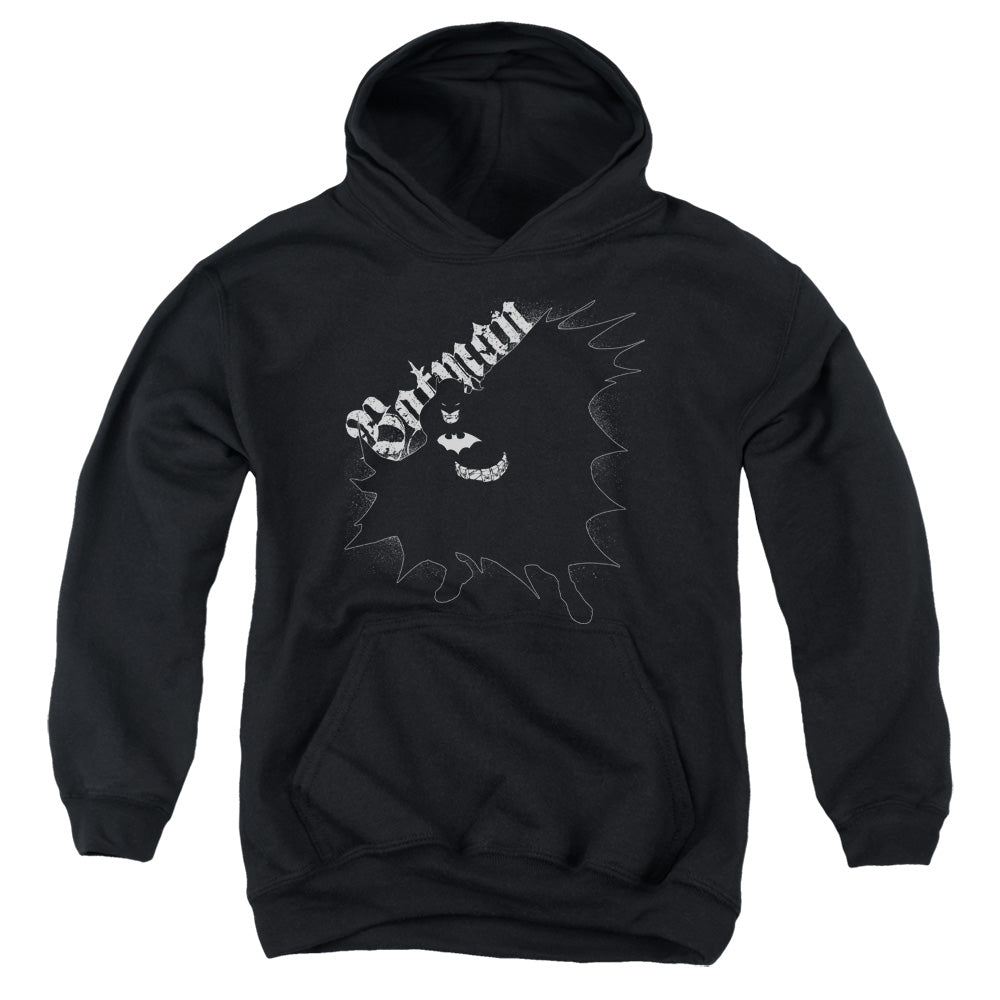AN OFFCIALLY LICENSED BATMAN DARKNESS YOUTH HOODIE BLACK