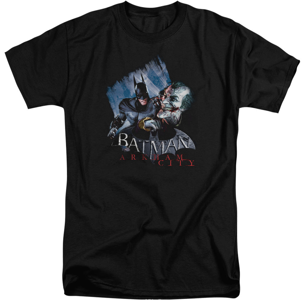AN OFFCIALLY LICENSED ARKHAM CITY JOKES ON YOU! MEN'S TALL FIT T-SHIRT BLACK