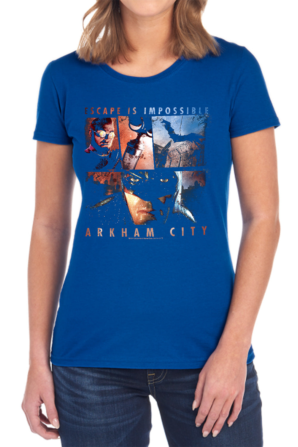 AN OFFCIALLY LICENSED ARKHAM CITY ESCAPE IS IMPOSSIBLE WOMEN'S REGULAR FIT T-SHIRT BLACK