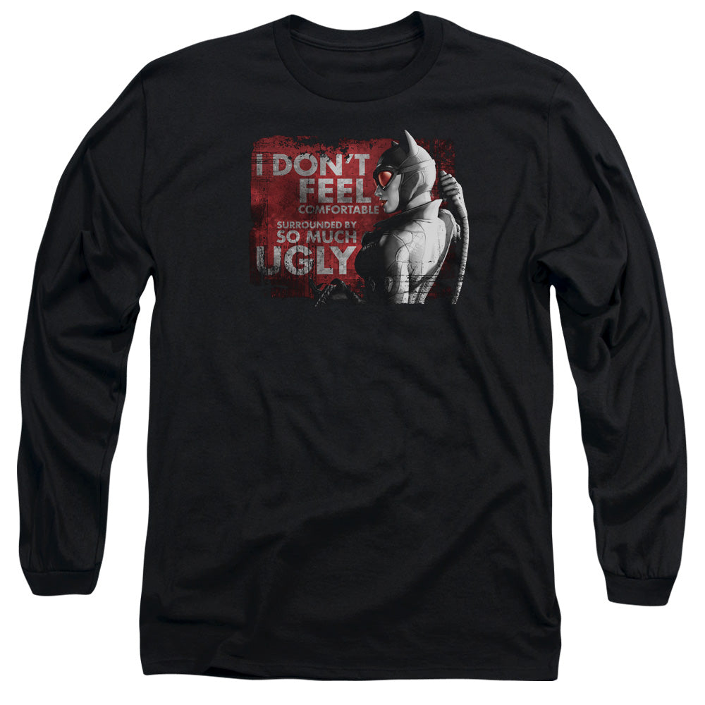 AN OFFCIALLY LICENSED ARKHAM CITY SO MUCH UGLY MEN'S LONG SLEEVE T-SHIRT BLACK