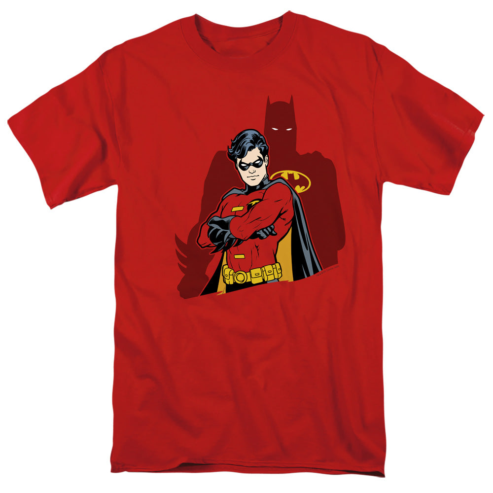 AN OFFCIALLY LICENSED BATMAN WINGMAN MEN'S REGULAR FIT T-SHIRT RED