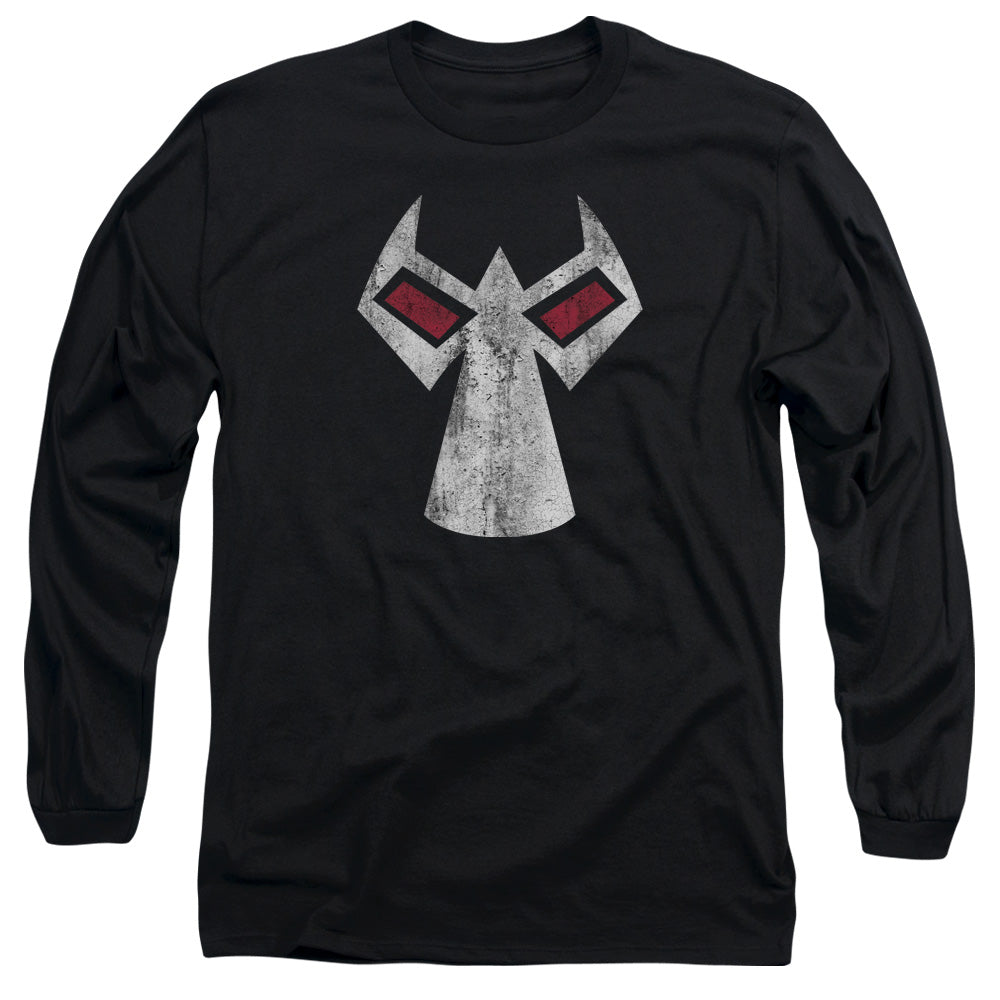AN OFFCIALLY LICENSED BATMAN BANE MASK MEN'S LONG SLEEVE T-SHIRT BLACK