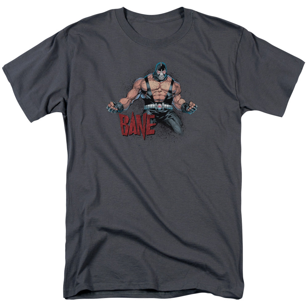 AN OFFCIALLY LICENSED BATMAN BANE FLEX MEN'S REGULAR FIT T-SHIRT CHARCOAL