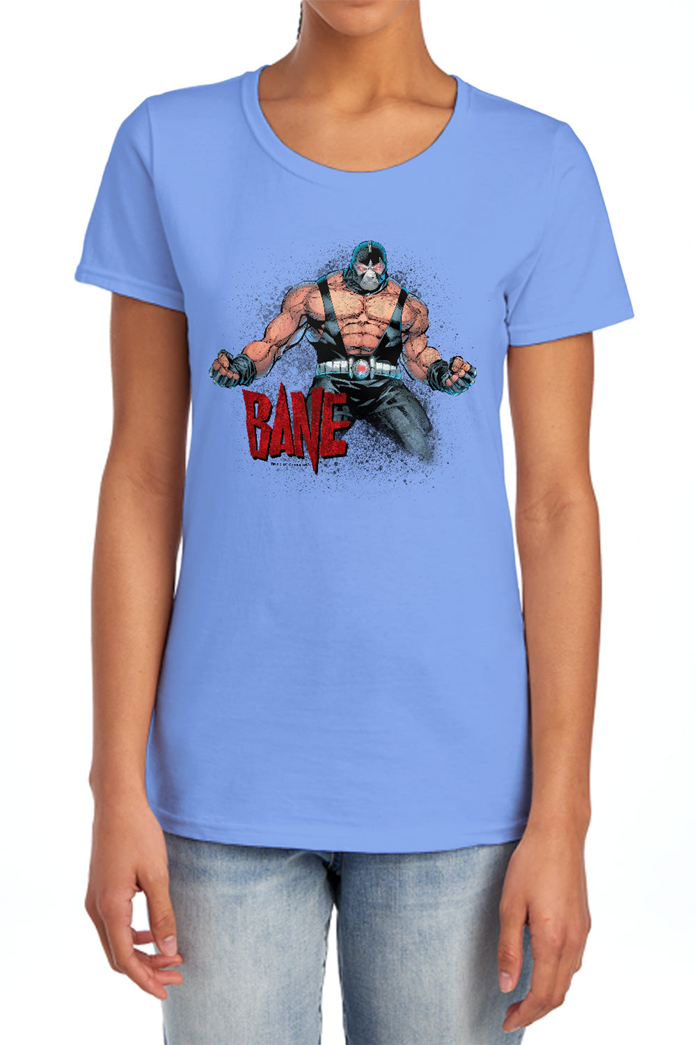 AN OFFCIALLY LICENSED BATMAN BANE FLEX WOMEN'S REGULAR FIT T-SHIRT CHARCOAL