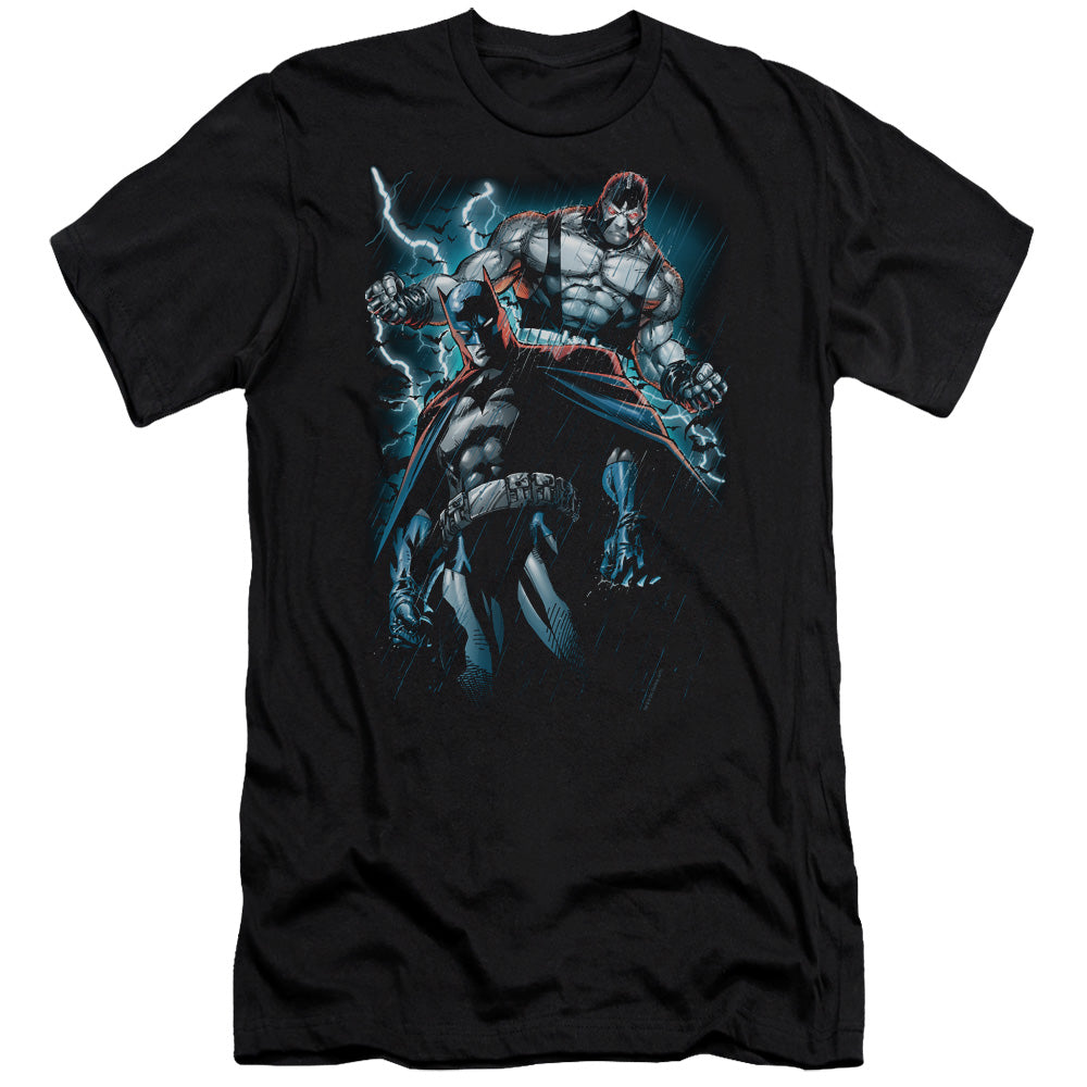 AN OFFCIALLY LICENSED BATMAN EVIL RISING MEN'S PREMIUM SLIM FIT T-SHIRT BLACK