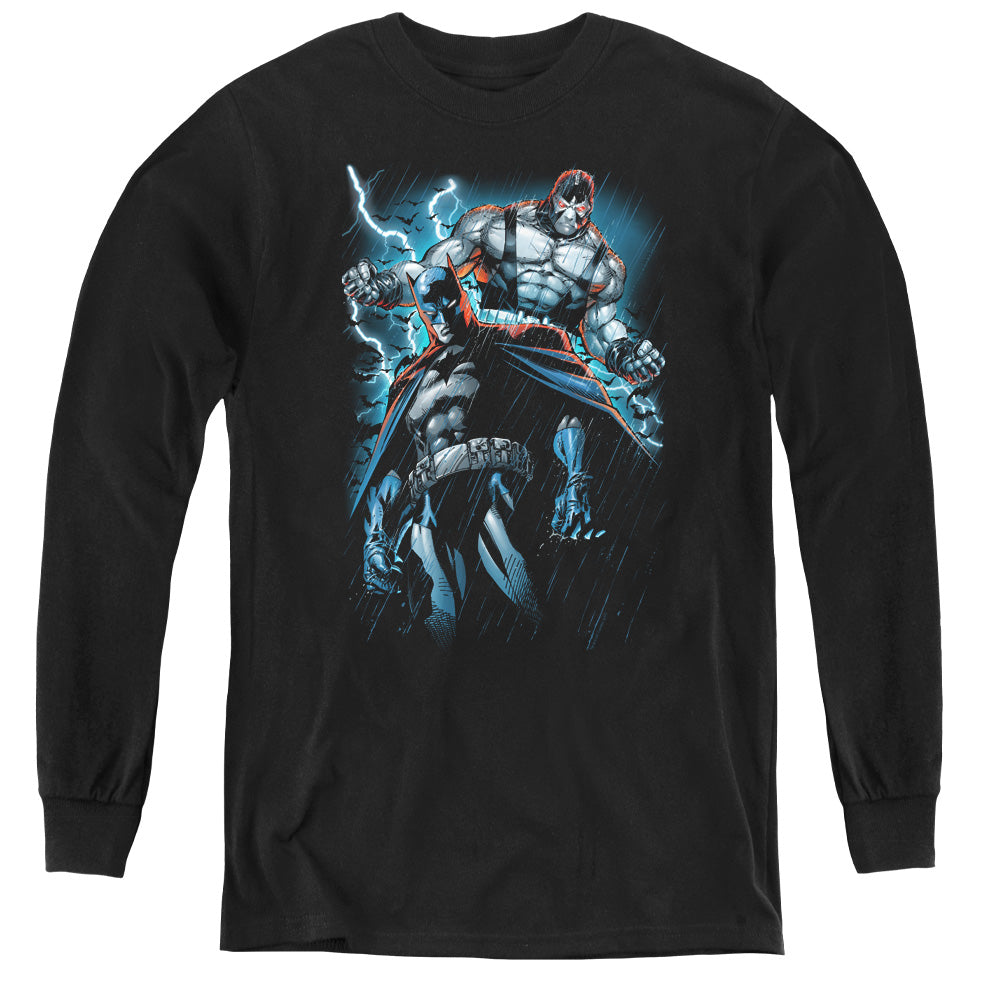 AN OFFCIALLY LICENSED BATMAN EVIL RISING YOUTH LONG SLEEVE T-SHIRT BLACK