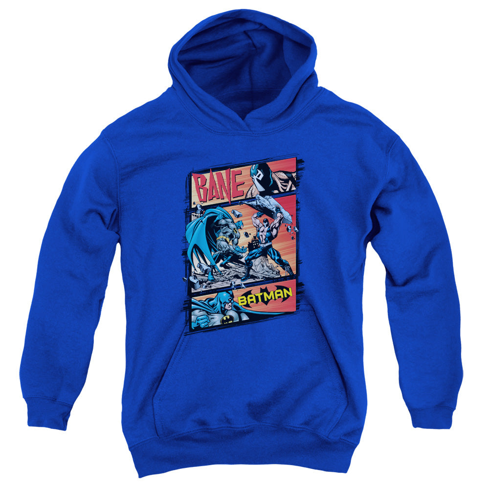 AN OFFCIALLY LICENSED BATMAN EPIC BATTLE YOUTH HOODIE ROYAL